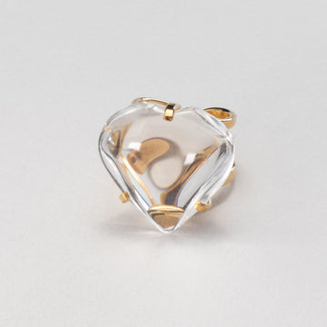 Crystal heart ring