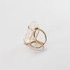Medium chunky raw crystal statement ring