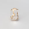 Oval crystal cabochon ring