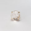 Round crystal cabochon ring