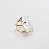 Medium chunky raw crystal statement ring