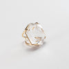Oversized hexagon crystal quartz statement ring