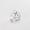 Oversized hexagon crystal quartz statement ring