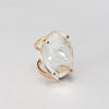 Marquise crystal cabochon ring