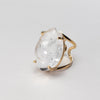 Marquise crystal cabochon ring
