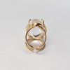 Marquise crystal cabochon ring