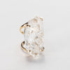 Extra large raw clear crystal quartz statement ring