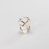 Faceted lozenge crystal Statement Ring