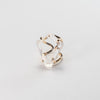 Faceted lozenge crystal Statement Ring