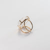 Faceted lozenge crystal Statement Ring