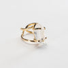 Medium chunky raw crystal statement ring