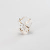 Faceted lozenge crystal Statement Ring