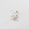 Faceted lozenge crystal Statement Ring