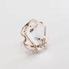 Faceted lozenge crystal Statement Ring
