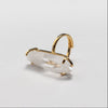 Lemurian crystal point classic band ring