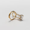 Lemurian crystal point classic band ring