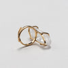 Lemurian crystal point classic band ring