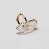 Lemurian crystal point classic band ring