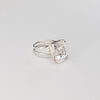 925 sterling silver mixed-shape crystal cut stone ring