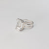 925 sterling silver mixed-shape crystal cut stone ring