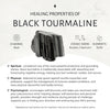 Raw black tourmaline bar crystal ring