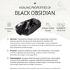 Black obsidian faceted heart ring