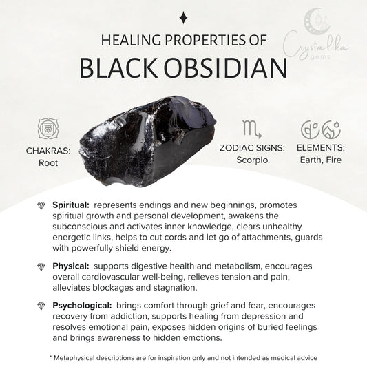 Black obsidian puffy heart pendant
