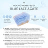 Blue lace agate mixed shape cabochon pendant