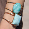 Larimar oval cuff bracelet
