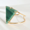 Green quartz triangle cuff bracelet