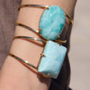 Larimar rectangle cuff bracelet