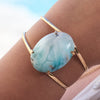 Larimar oval cuff bracelet