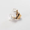 Druzy crystal quartz cluster cuff ring