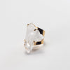 Druzy crystal quartz cluster cuff ring