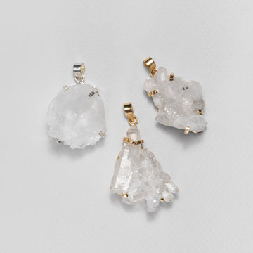 Crystal cluster pendant new