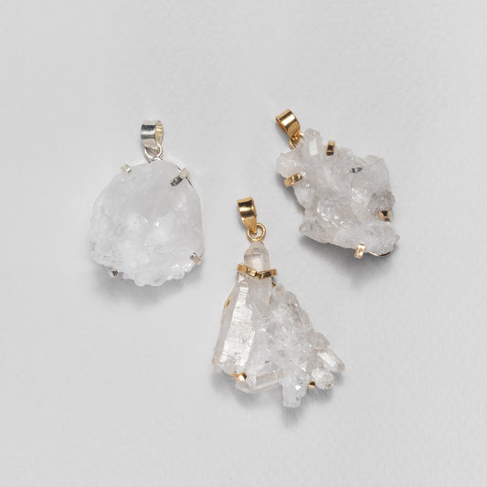 Crystal cluster pendant new