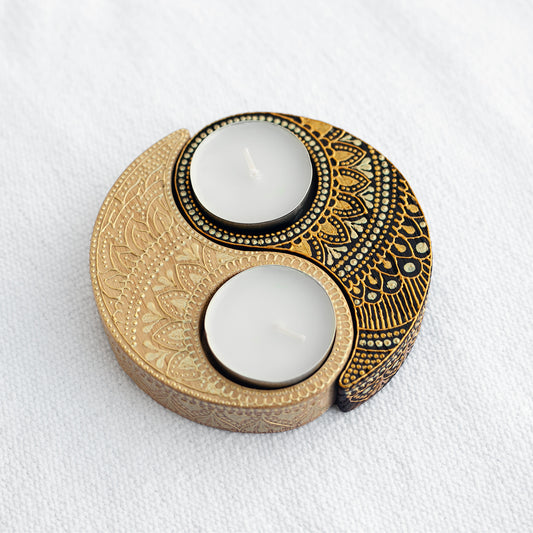 "Mémoire Brodée" tea light candle holder