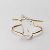 Chunky Lemurian crystal statement cuff bracelet
