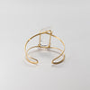Chunky Lemurian crystal statement cuff bracelet