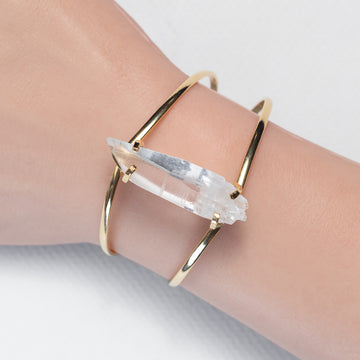 Lemurian point cuff bracelet