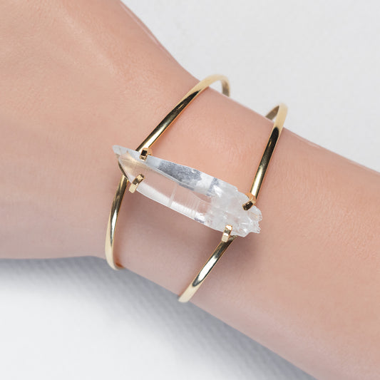 Lemurian point cuff bracelet