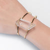 Chunky Lemurian crystal statement cuff bracelet