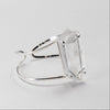 Chunky Lemurian crystal statement cuff bracelet