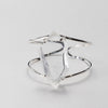 Chunky Lemurian crystal statement cuff bracelet