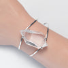 Chunky Lemurian crystal statement cuff bracelet
