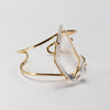 Chunky Lemurian crystal statement cuff bracelet