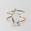 Chunky Lemurian crystal statement cuff bracelet