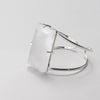 Medium faceted rectangle crystal quartz cuff bracelet