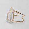 Chunky Lemurian crystal statement cuff bracelet