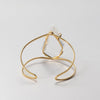 Chunky Lemurian crystal statement cuff bracelet